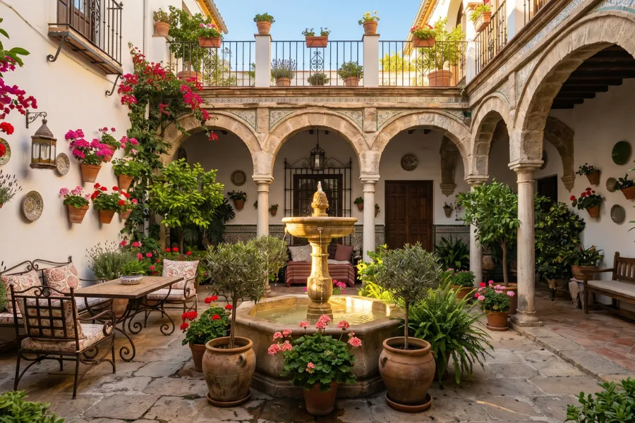 Spanish courtyard patio