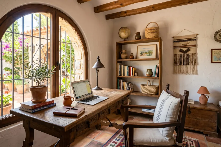 Mediterranean home office