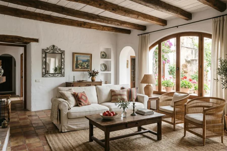 Stucco wall interior