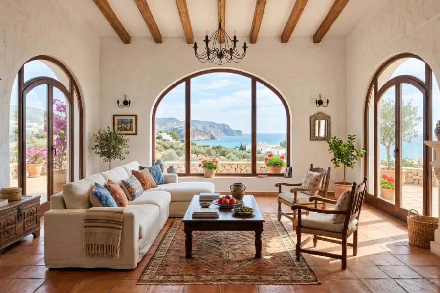 Sunlit Mediterranean room
