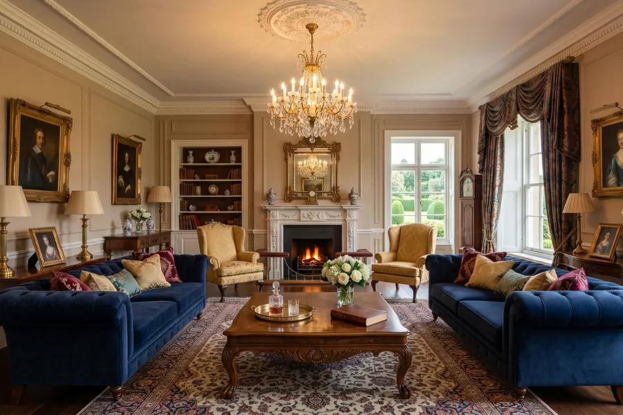 Traditional elegant living room