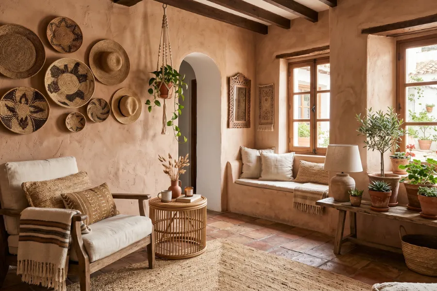 Woven basket decor