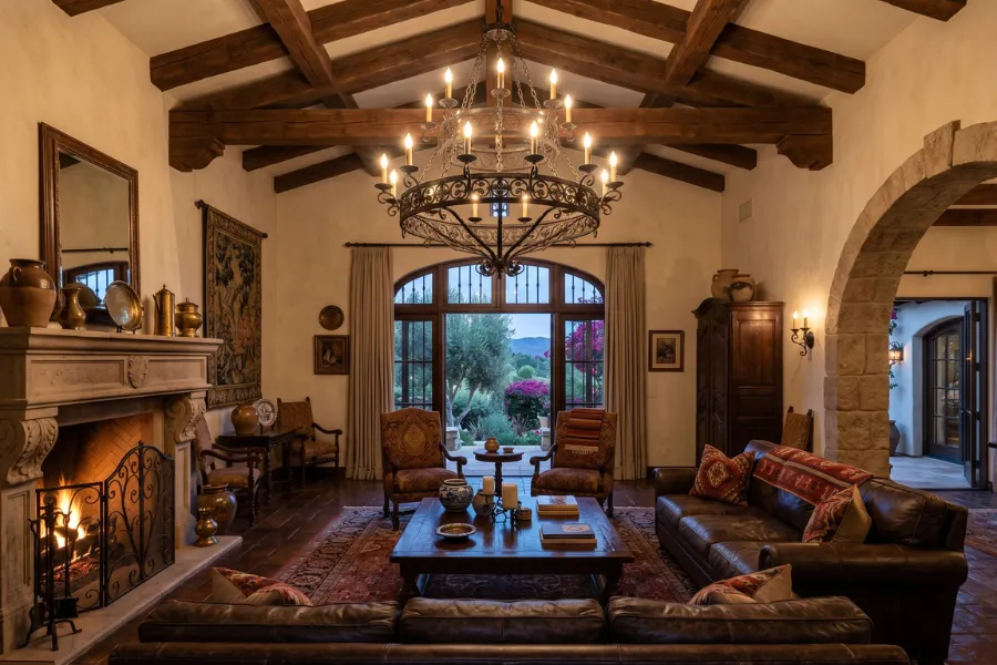 Wrought iron chandelier
