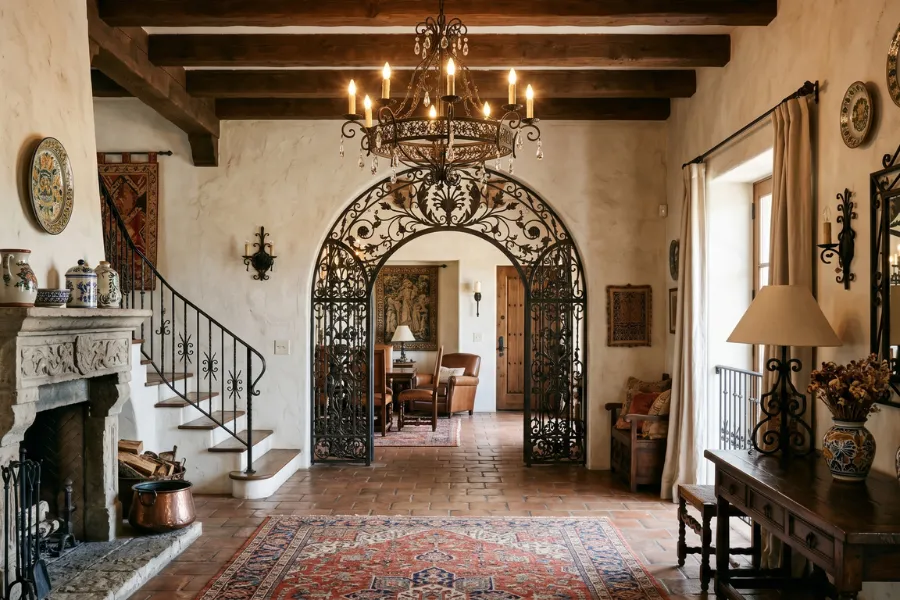 Wrought iron accents