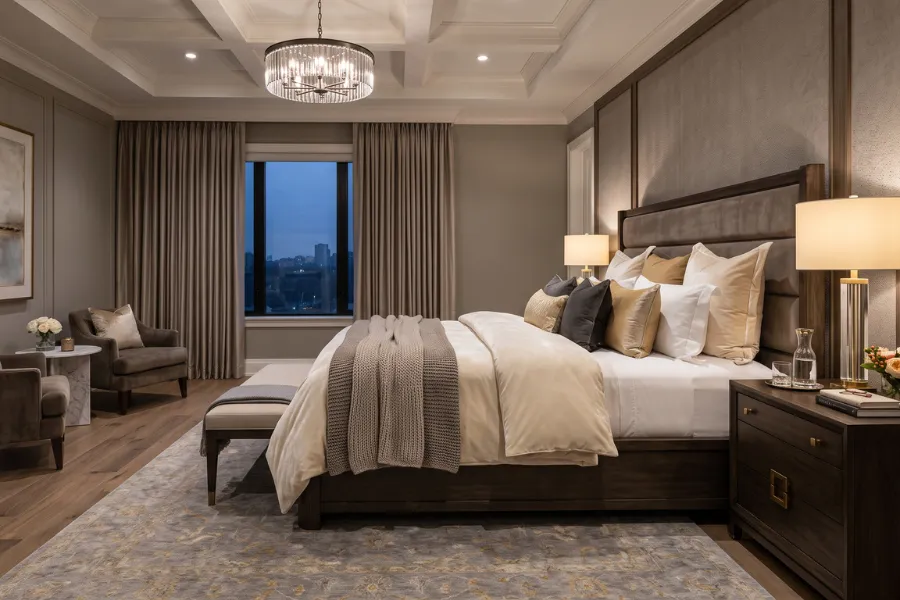 Luxury oversized king bedroom