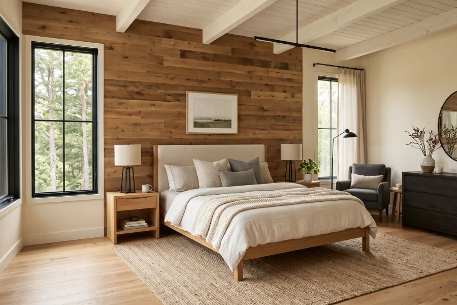 Modern rustic bedroom retreat