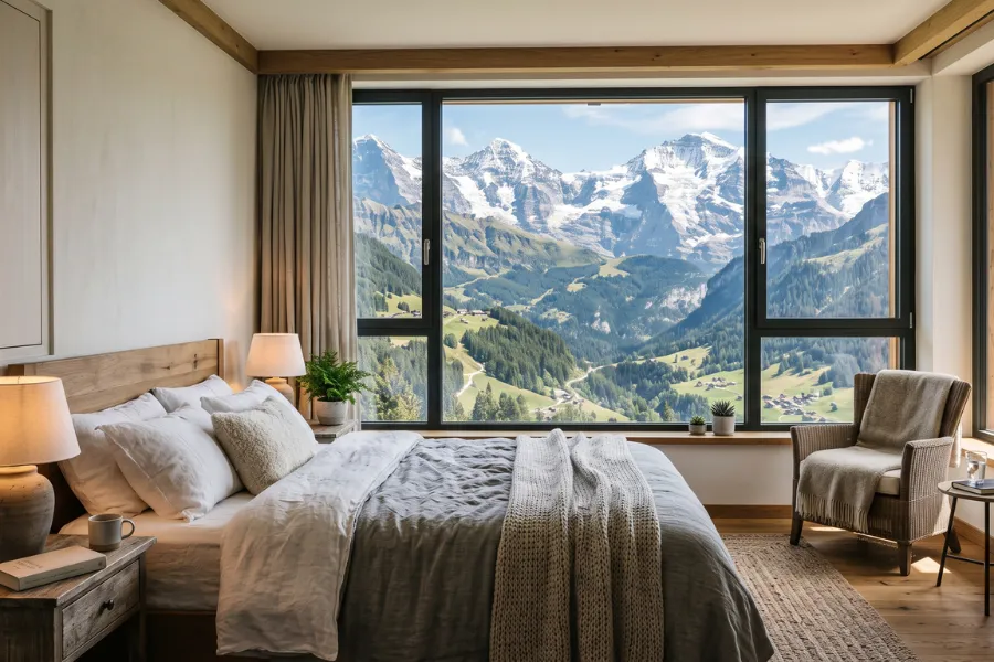 Mountain view bedroom retreat