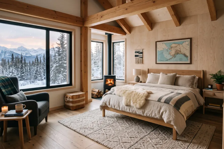 Scandinavian Alaska bedroom style