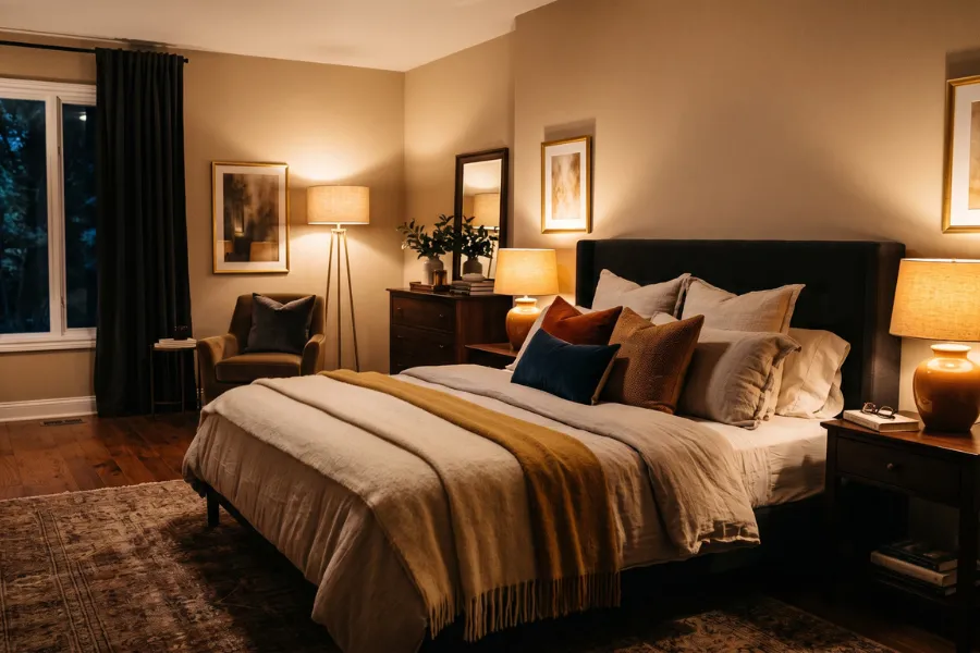 Ambient bedroom lighting