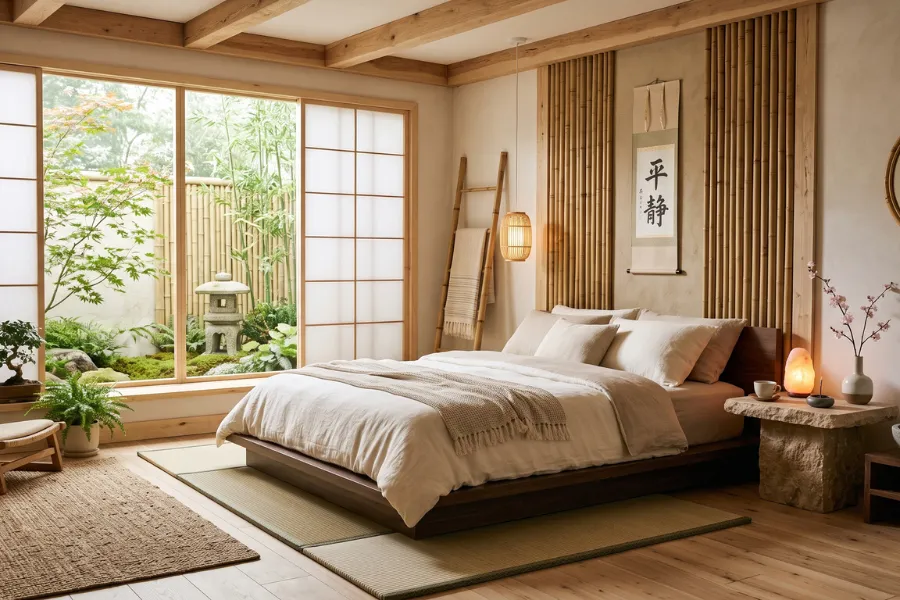 Zen bedroom interior