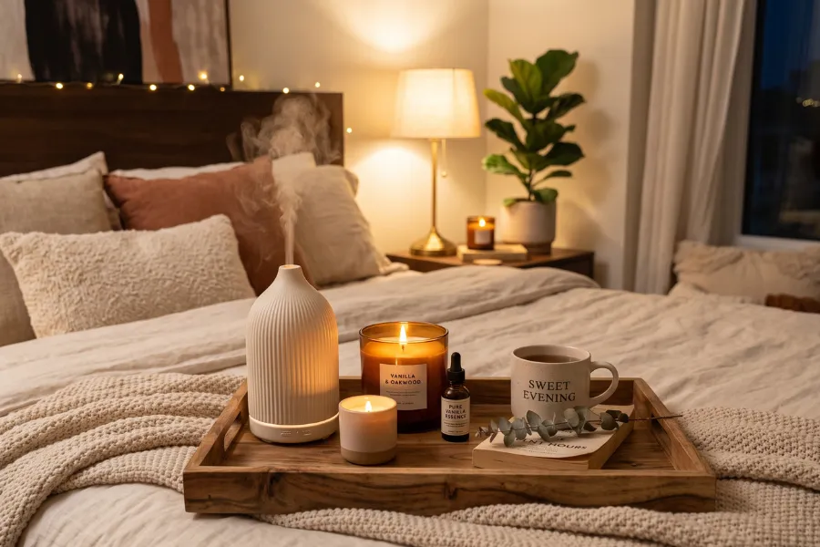 Bedroom diffuser decor
