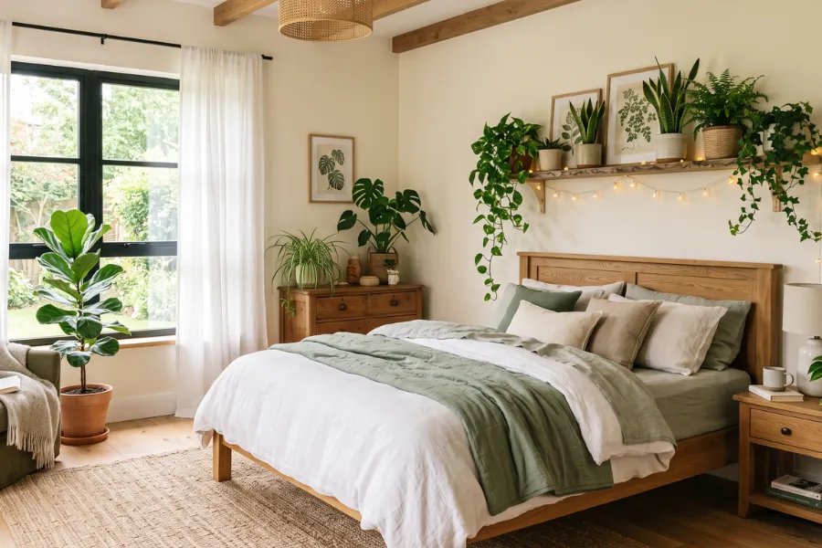 Bedroom indoor plants