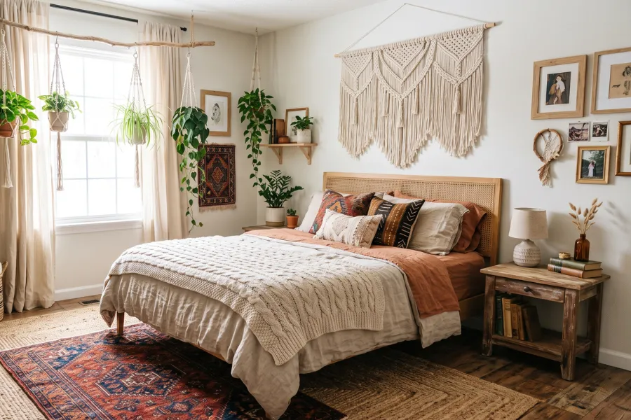 Bohemian bedroom decor