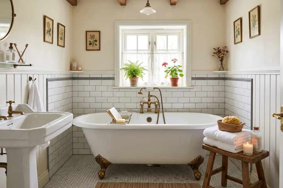 cottage style bathroom rustic ideas