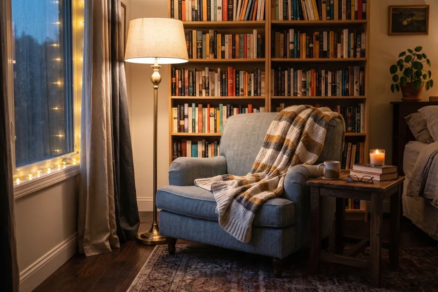 Cozy reading nook