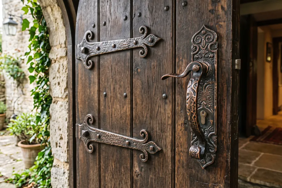 Custom bronze door hardware