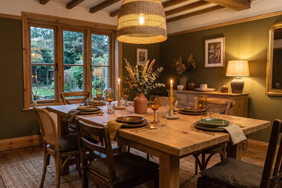Warm Craftsman dining palette