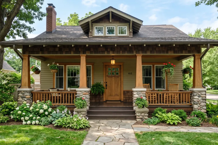 Craftsman living room interior