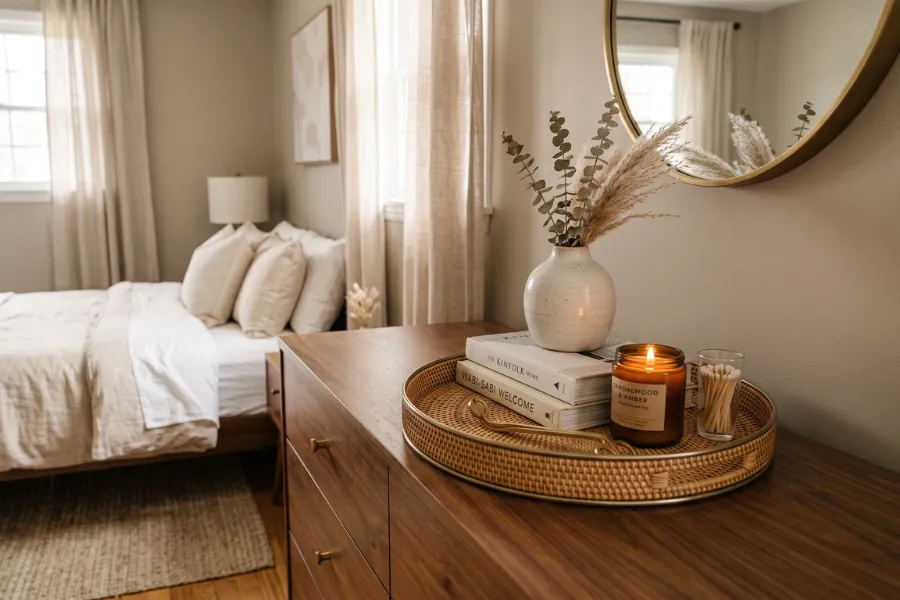 styled decor tray