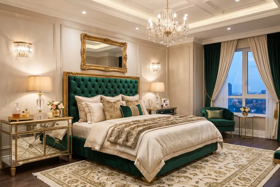 Glam bedroom decor