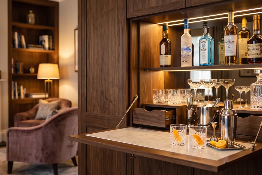 Hidden bar cabinets