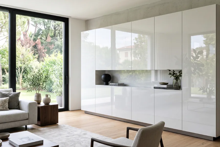 High gloss cabinets