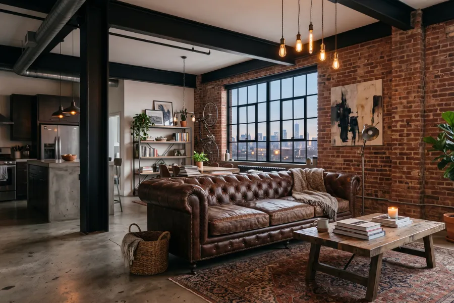 Industrial loft interior