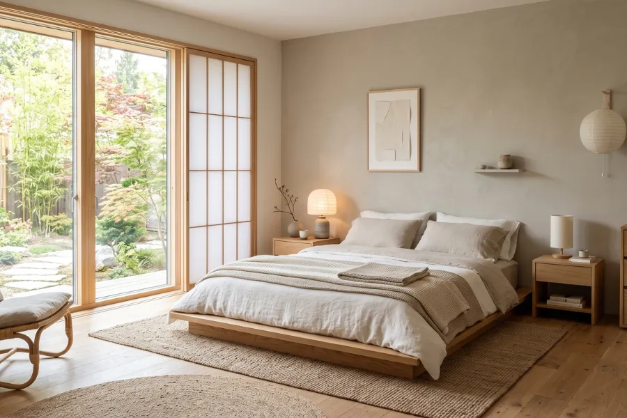 Japandi bedroom design