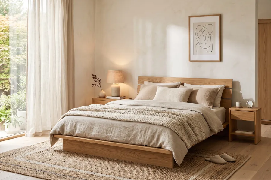 Japandi bedroom design