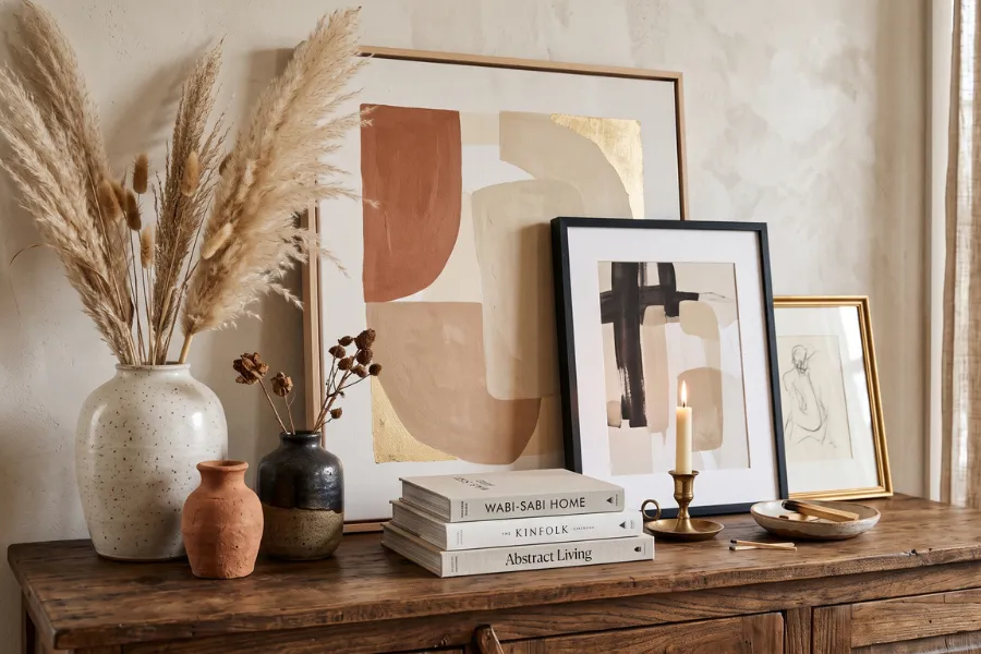 Layered art cabinets