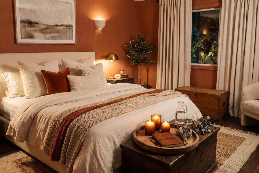 cozy candle decor