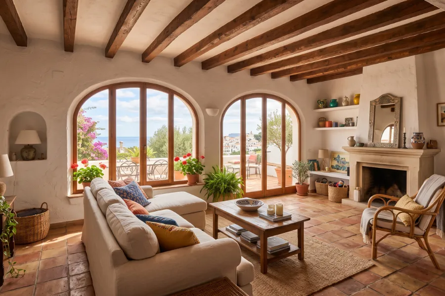 Mediterranean living room