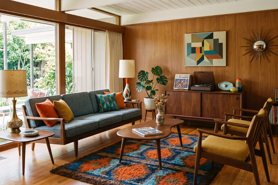 Mid-century modern room