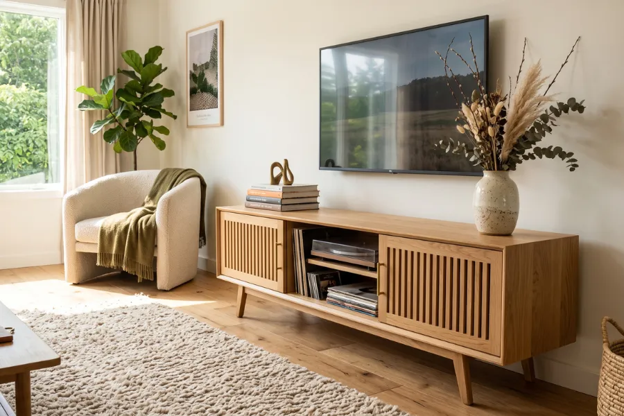 Oak media cabinets