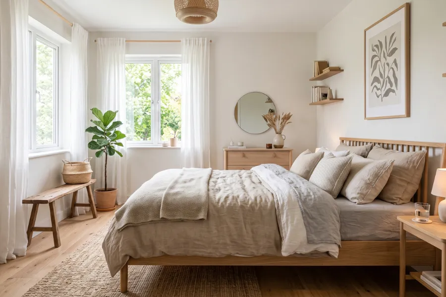 Scandinavian bedroom style