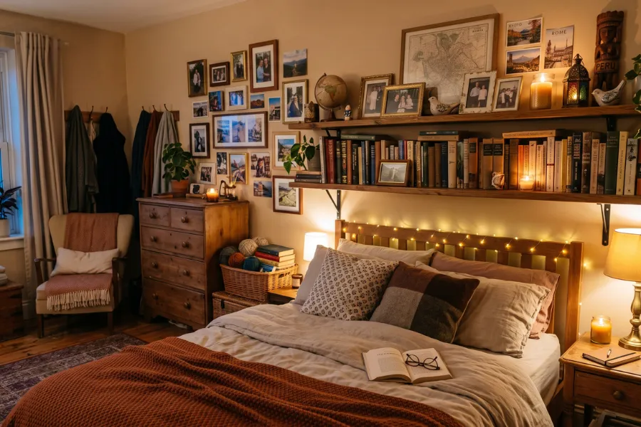 Sentimental bedroom decor