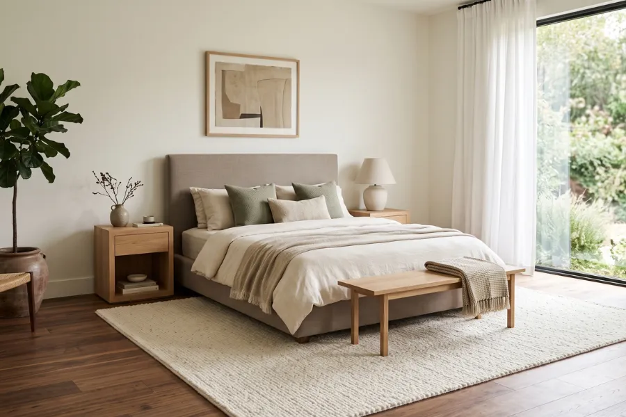 plush bedroom rug
