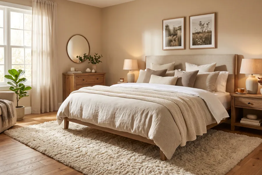 Soft bedroom rug