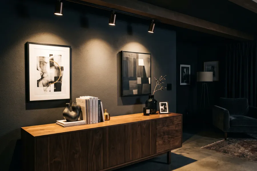 Spotlight illuminated cabinets