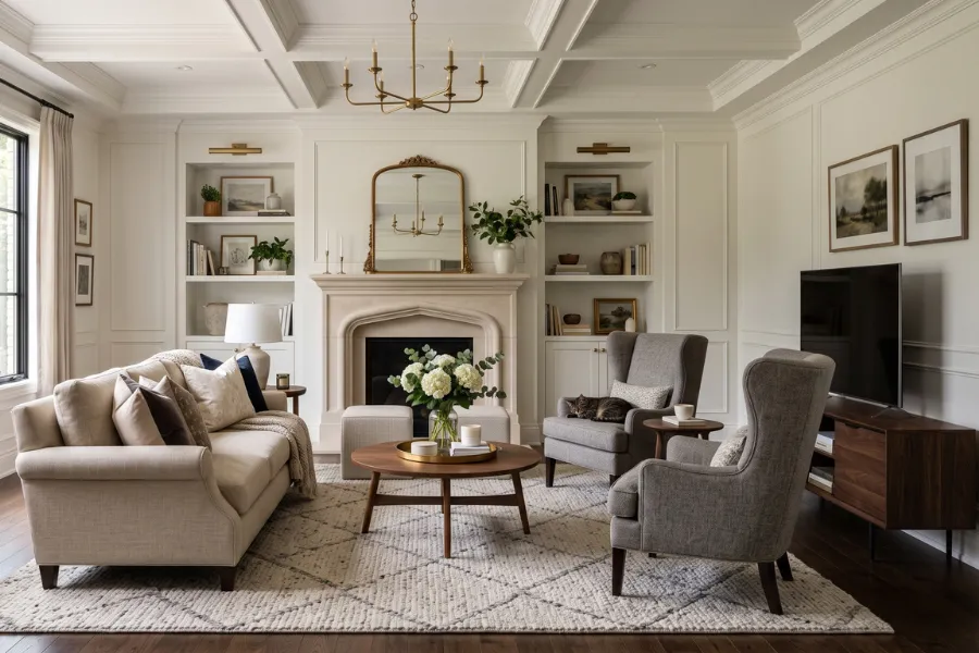 Transitional living room