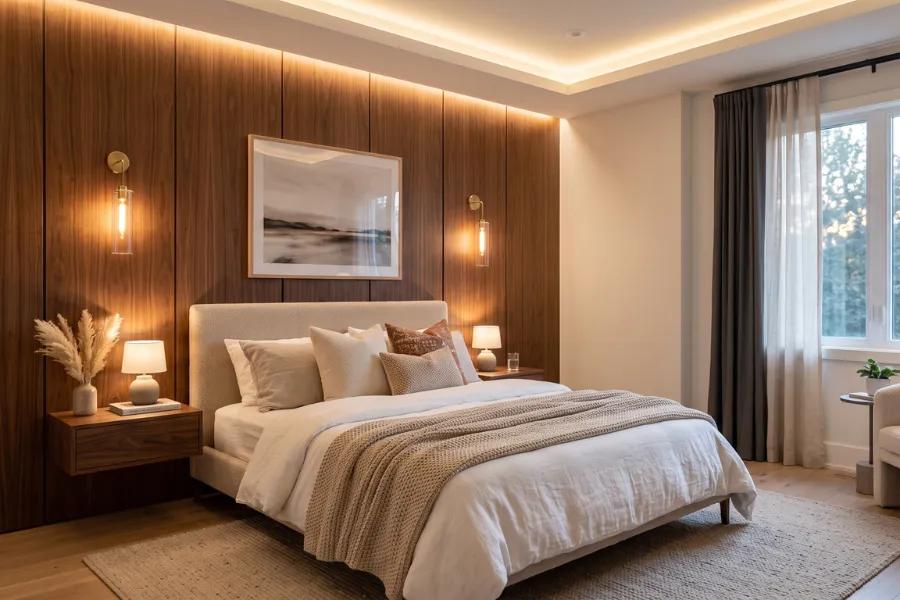 wood accent wall