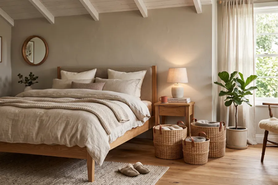 Woven storage baskets