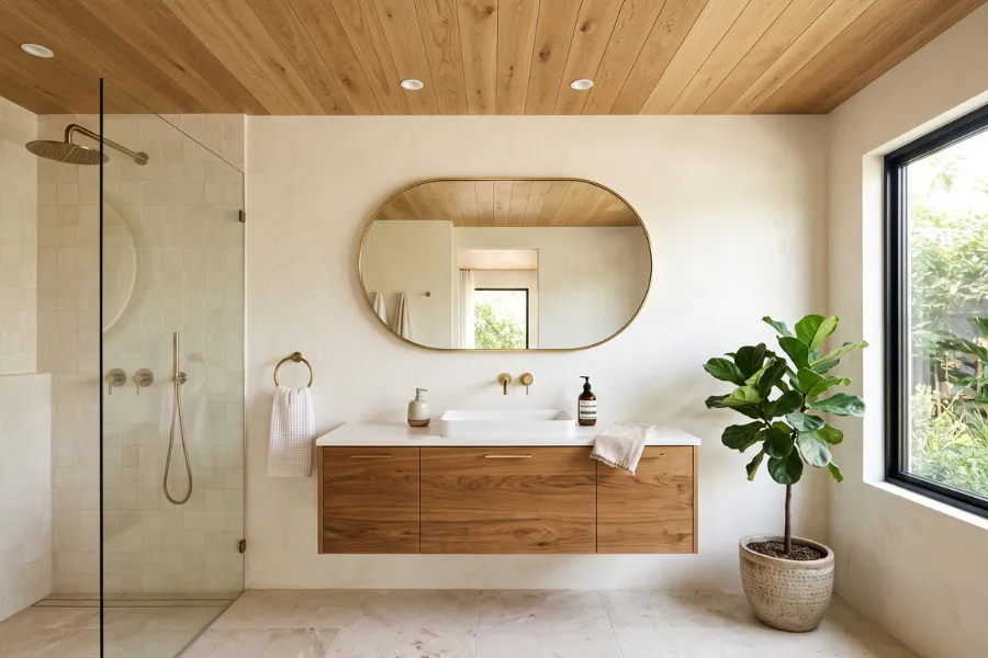 Bathroom ceiling accent