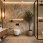 Modern bathroom wallpaper ideas