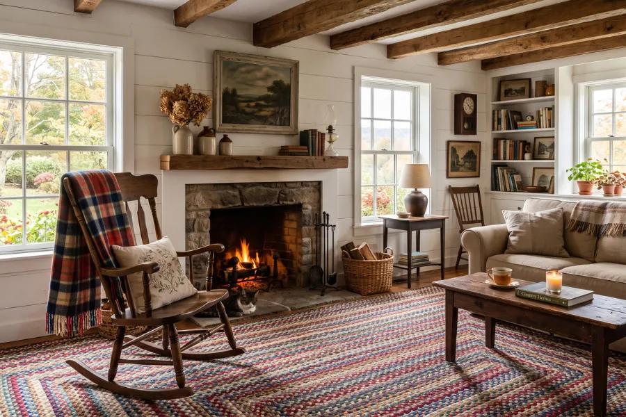 Braided farmhouse carpet idea