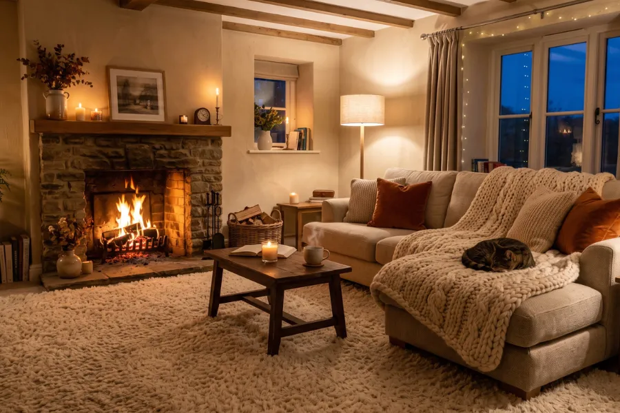 Cozy shag living carpet