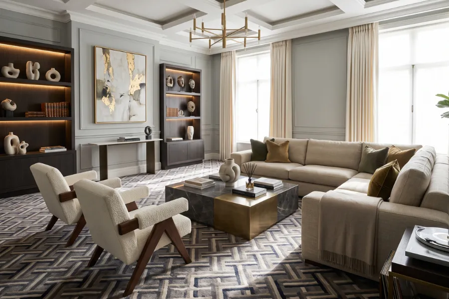 Custom designer living carpet