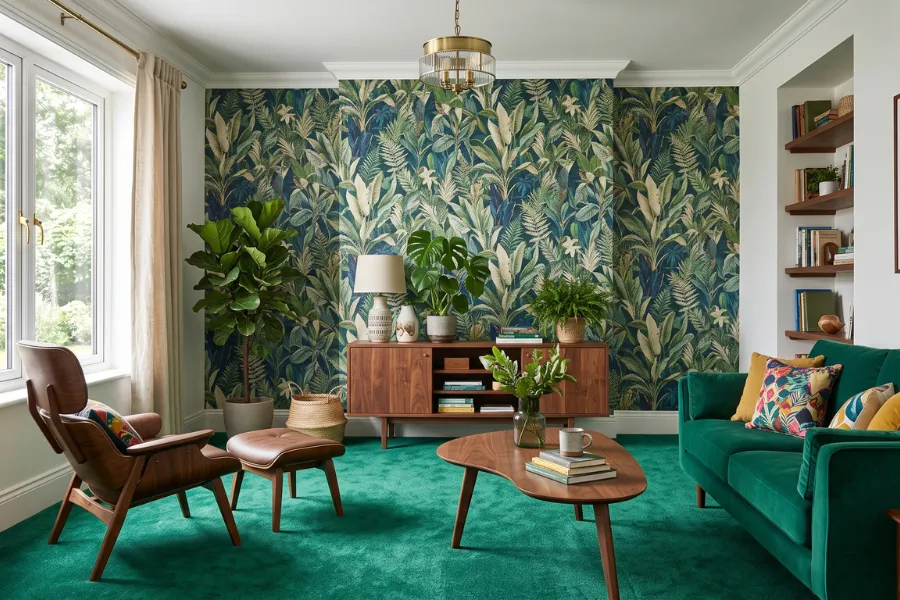Emerald green carpet idea