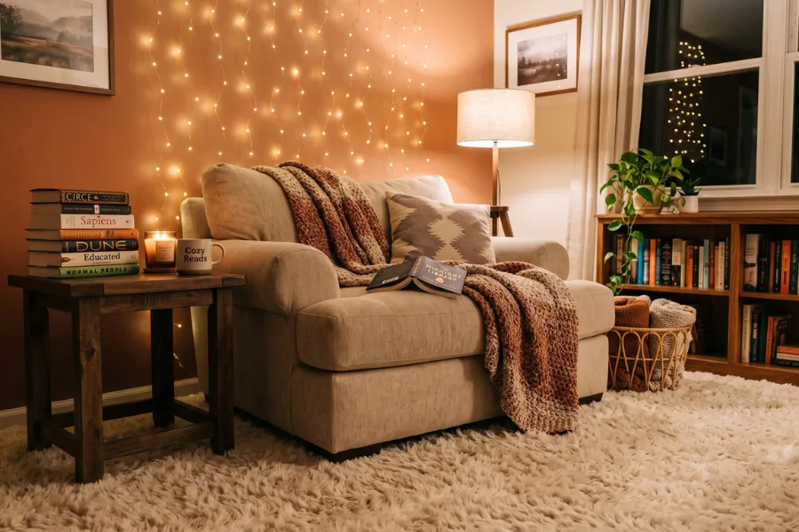 Faux fur accent carpet