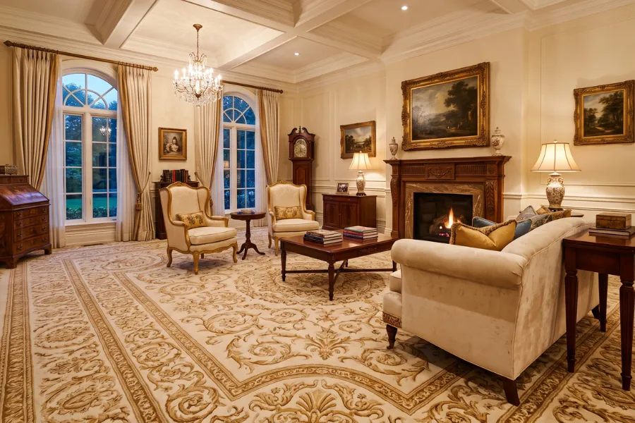 Hand tufted wool carpet